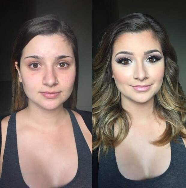 8. Шикарные брови до и после, до и после макияжа, макияж