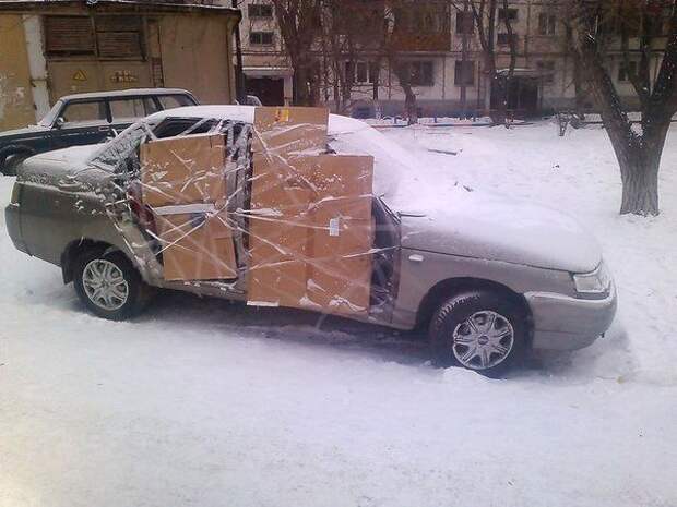 автомобиль, двери, картон