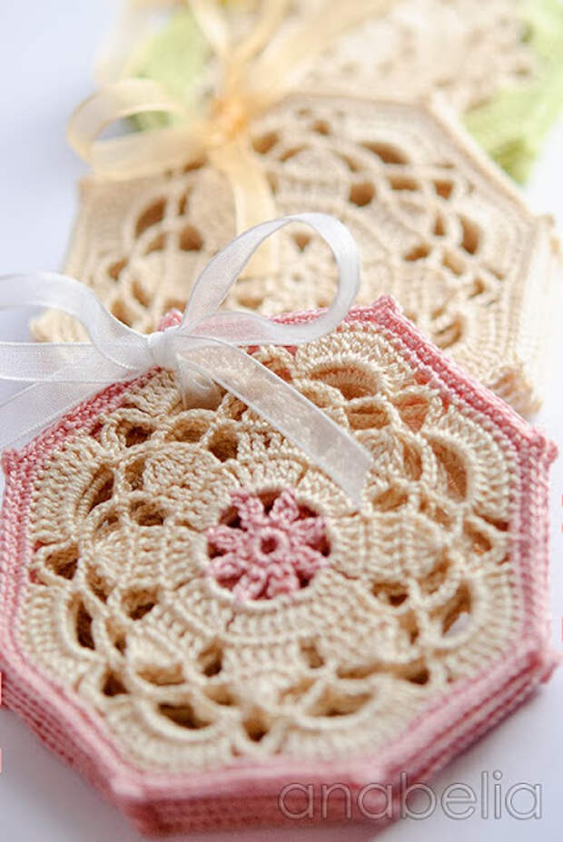 Вязание крючком подставки sets by Anabelia Вязание крючком подставки sets by Anabelia