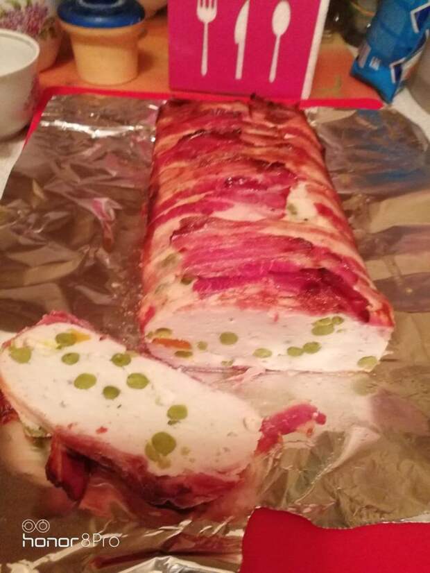Куриное суфле в беконе с наполнителями курица, бекон, суфле, духовка, длиннопост