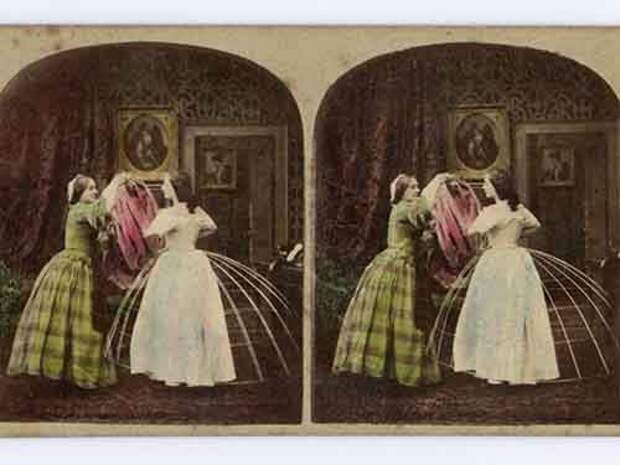 как одевали кринолины в викторианскую эпоху