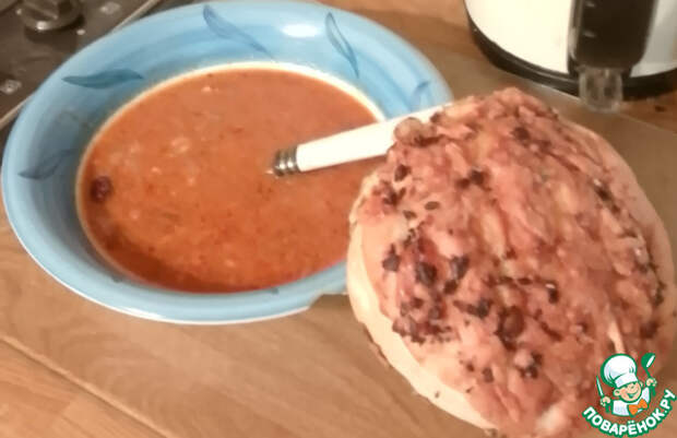 Фасоль с тахини, орехами и лимоном