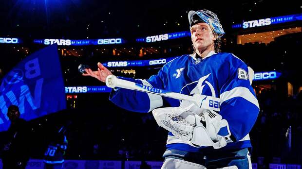 Российский голкипер Василевский признан второй звездой матча НХЛ «Тампа-Бэй» — «Сан-Хосе»