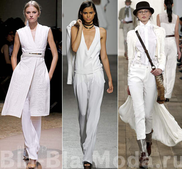 Модная одежда белого цвета из коллекций Celine, Cynthia Steffe, Ralph Lauren