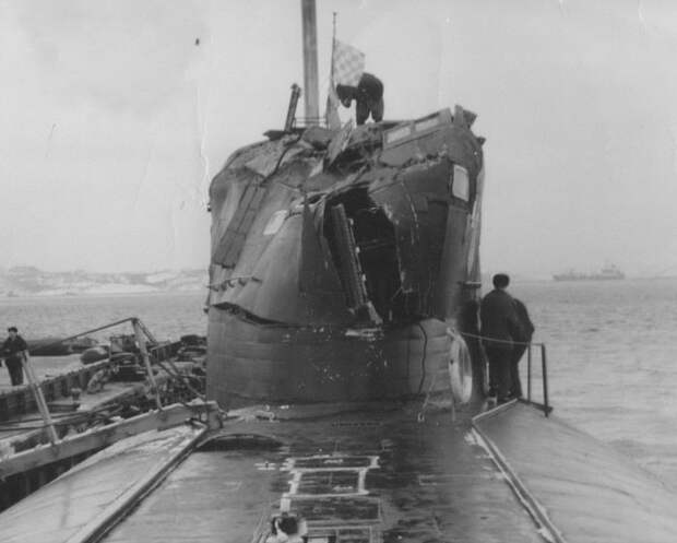 Последствия столкновение К-19 с USS Gato. 15 ноября 1969 года. история, ретро, фото