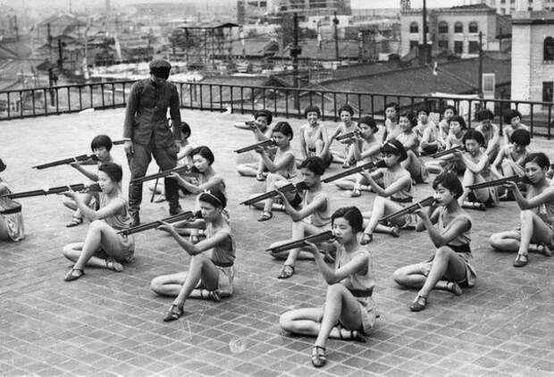 Школа снайперш, Япония. 1937 год. интересные фото, история