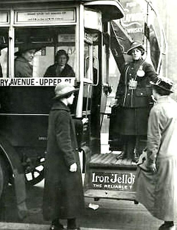 Водитель женского пола General Omnibus, 1916 год. Весь Мир в объективе, ретро, старые фото