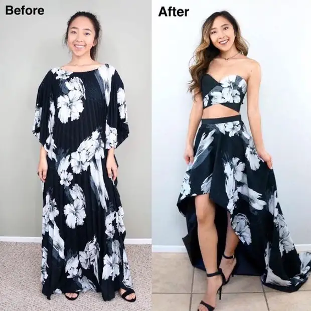 Переделка старой одежды до и после