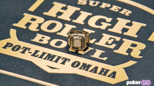 PGT Super High Roller Bowl Pot Limit Omaha Poker ring on table