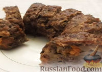 Фото к рецепту: Мясной рулет с грибами