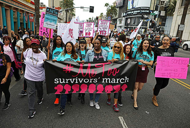 Марш жертв сексуального насилия, Лос-Анджелес, США. 12 ноября 2017 года 