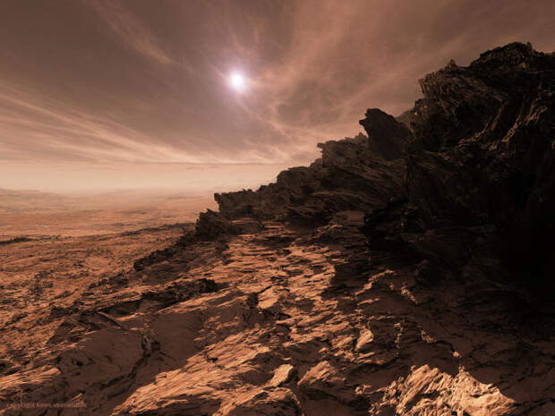 Марс — четвертая планета от Солнца (соседняя с нашей Землей). Размеры ее  невелики и в солнечной системе она занимает лишь 7-е место. Самые интересные факты о Марсе