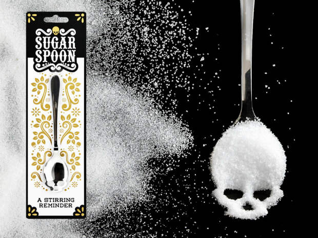Ложка-череп Sugar Skull Spoon напомнит, что много сахара – это вредно 