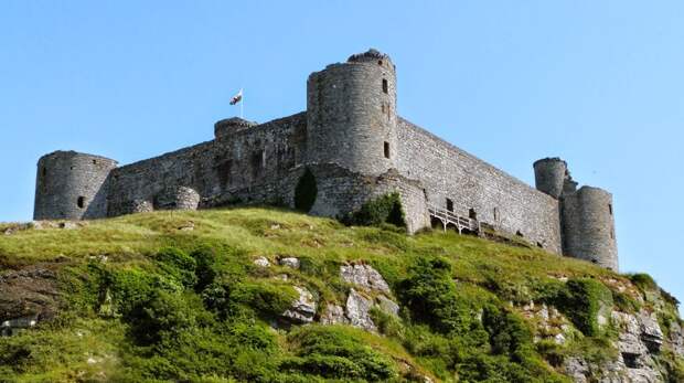 Замок Харлех, Уэльс, Великобритания. Построен в 1283 году. европа, замки, история, средневековье