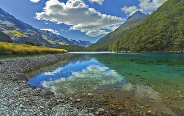 Самое чистое озеро на планете вода, новая зеландия, озеро
