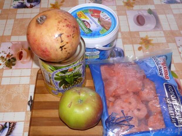 Салат с креветками