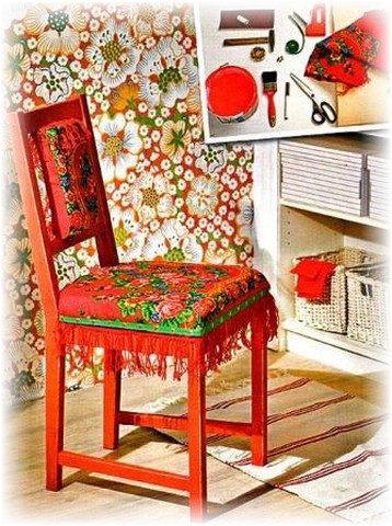 Платки в интерьере (подборка)