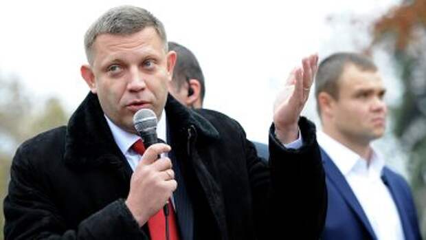 Глава Донецкой народной республики Александр Захарченко в Дебальцево