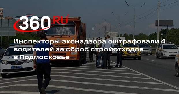 Инспекторы эконадзора оштрафовали 4 водителей за сброс стройотходов в Подмосковье