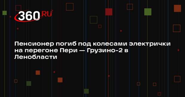 Пенсионер погиб под колесами электрички на перегоне Пери — Грузино-2 в Ленобласти
