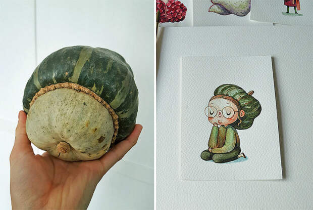 Задумчивая гигантская тыква. Автор: Мария Тиурина. Задумчивая гигантская тыква. Автор: Мария Тиурина.
