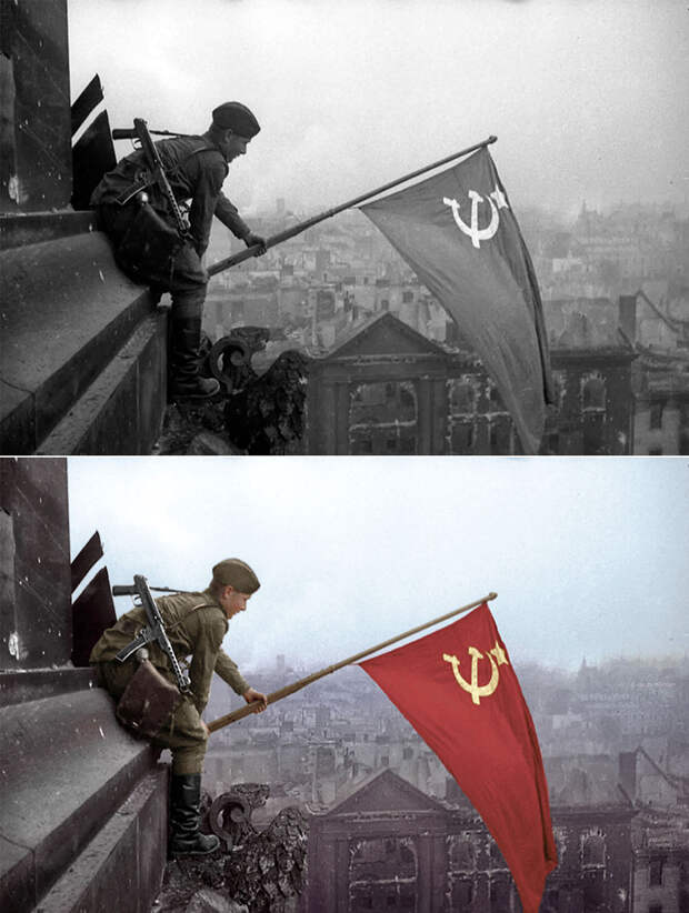 Цветные фото советских героев Великой Отечественной войны