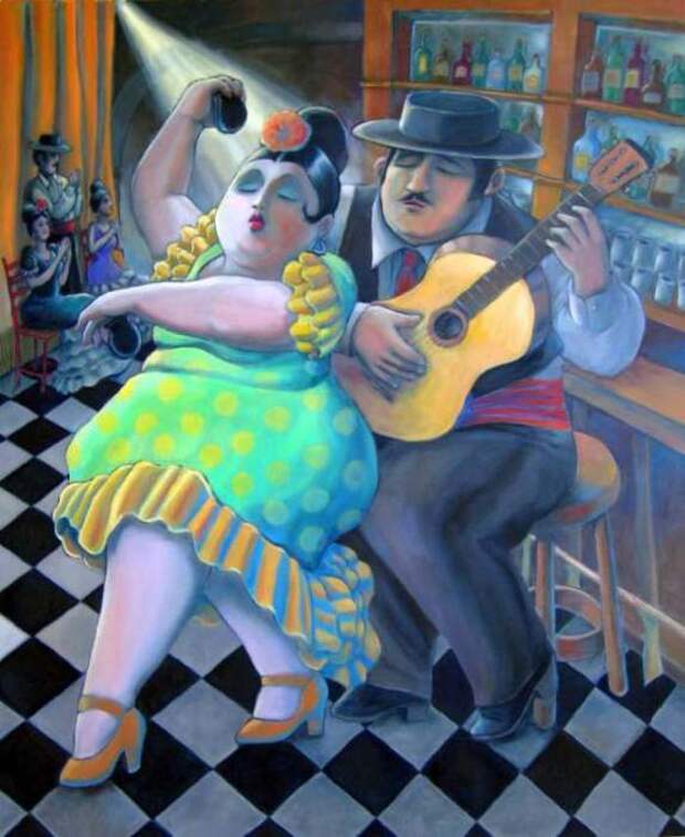 Фламенко (Flamenco). Причудливые картины мексиканского художника Ли Чапмен (Lee Chapman).