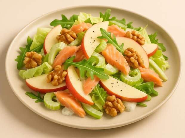 На вид просто, на вкус — восхитительно: нестандартный салат с красной рыбой на Новый год