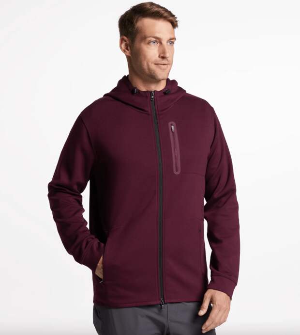 Pinnacle Fleece Full Zip Hoodie; shop workout clothes at VRST