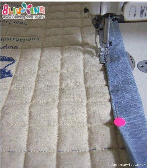 Как окантовать лоскутное одеяло (13) (478x543, 182Kb)