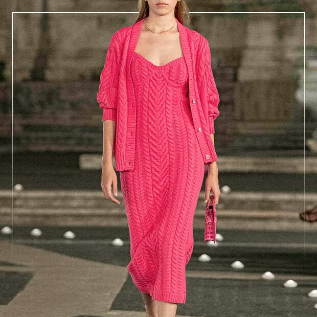 Комплект с платьем миди из весенне-летней коллекции 2023 от Лауры Бьяджотти 