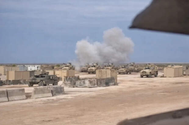 Американский солдат снял на видео прилет БПЛА по базе США в Кувейте