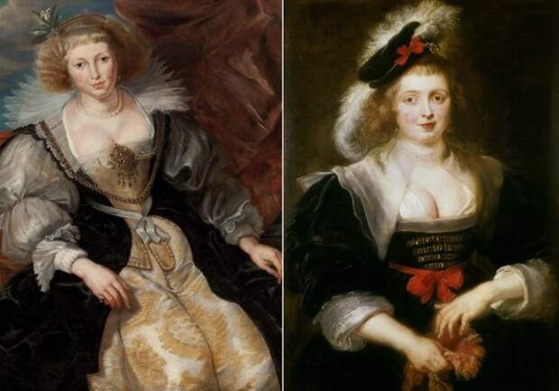 Рубенс. Слева – Портрет Елены Фоурмен в свадебном одеянии, 1631. Справа – Портрет Елены Фоурмен | Фото: gallerix.ru