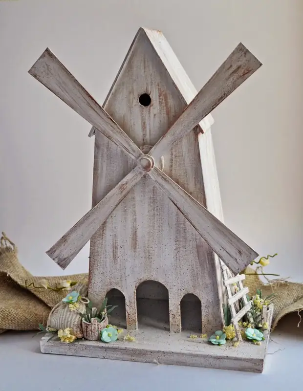 Декоративная мельница для сада своими руками из дерева - пошаговая инструкция