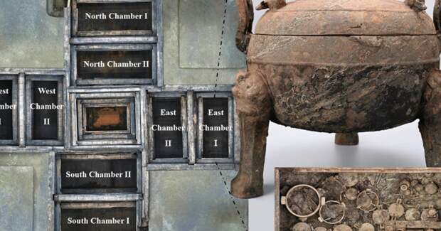 В бронзовых котлах из гробницы III века до н.э. нашли следы амбры