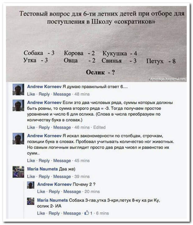 Прикольные комментарии из социальных сетей