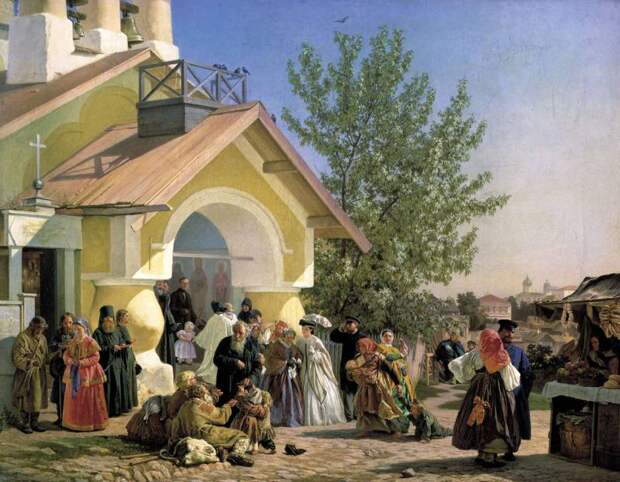 Морозов Александр (1835-1904). Выход из церкви