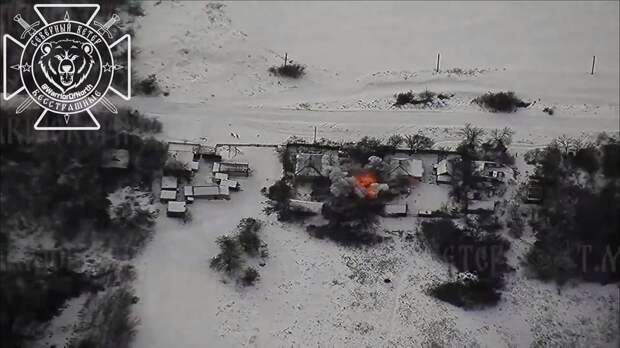 Комбинированный удар «Геранями» и «Торнадо» по пункту дислокации ВСУ попал на видео