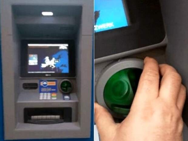 скимер на банкомате, снял скиммер с банкомата видео, снял считывающее устройство с банкомата