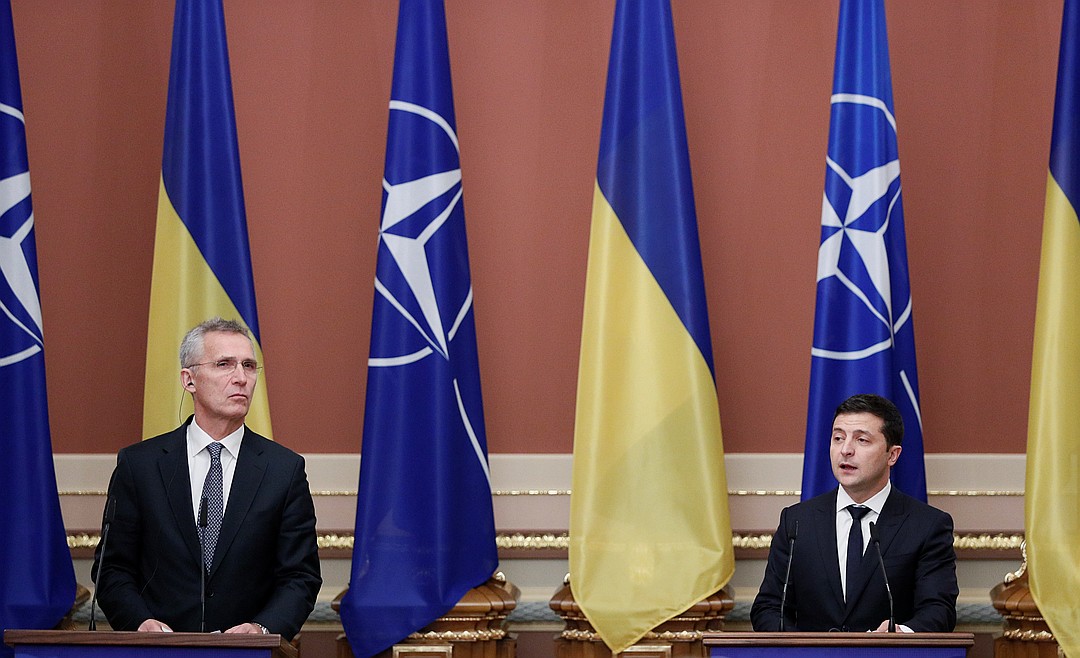Генсек НАТО Йенс Столтенберг и президент Украины Владимир Зеленский в Киеве. Фото: REUTERS