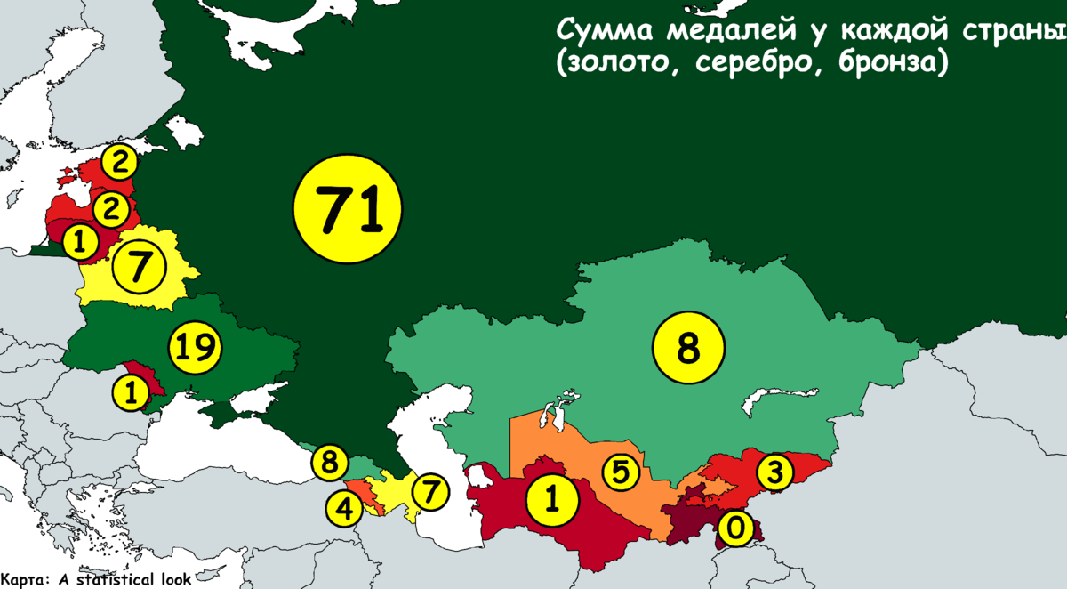Сколько медалей завоевали Россия, Украина и другие страны бывшего СССР на Олимпиаде в Токио