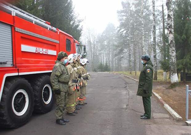 В Лехтусинском радиотехническом центре Главного центра предупреждения о ракетном нападении прошла тренировка по ликвидации пожара