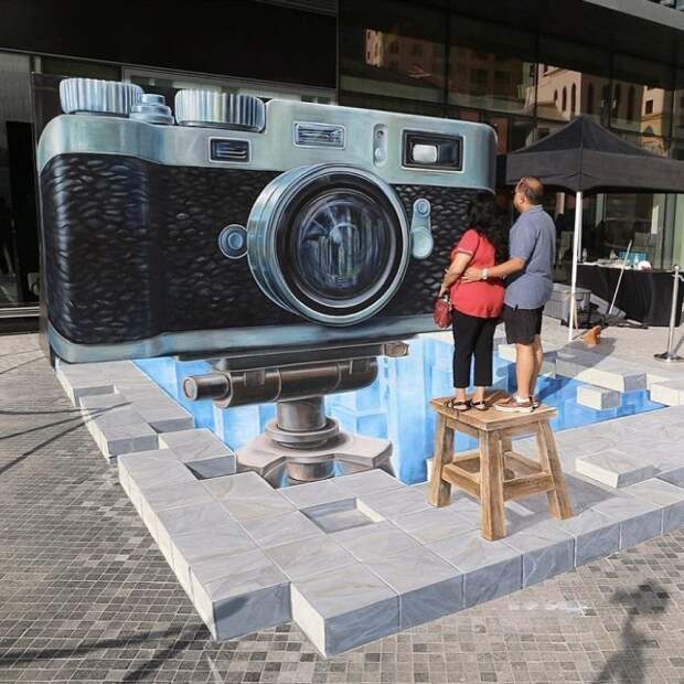 3D стрит-арт, будоражащий воображение 3D стрит-арт, будоражащий воображение