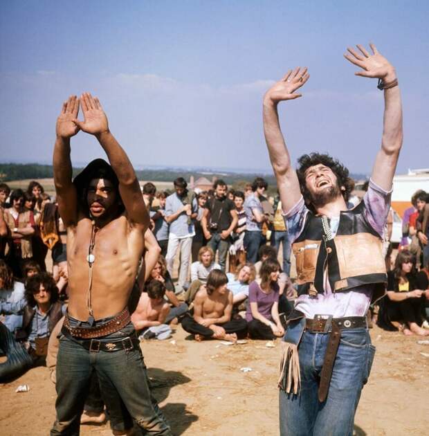 Фестиваль Isle of Wight, 1969 год. Фото: Keystone / Getty Images. интересное/. фотографии, история, хиппи