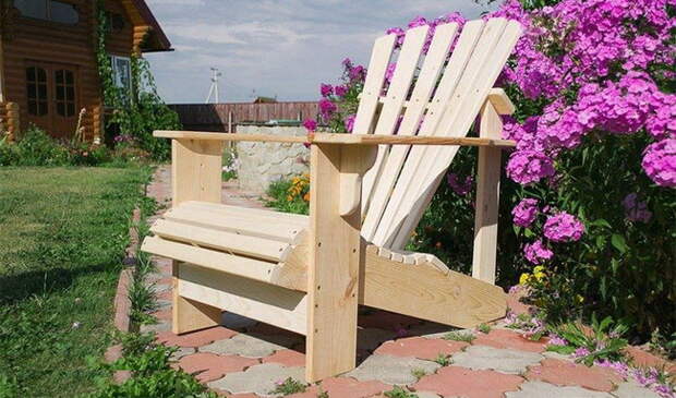 Самодельное кресло для отдыха на даче (чертежи, фото)
