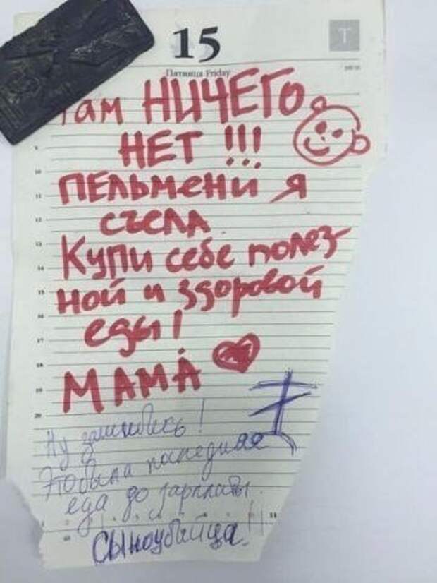 Самые смешные и неожиданные записки на холодильнике Самые смешные и неожиданные записки на холодильнике