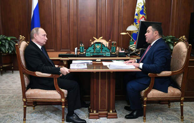 Экономика и коронавирус: Путин и Руденя обсудили ситуацию в Тверской области