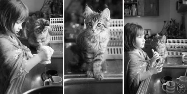 Задушевная дружба 5-летней девочки, страдающей аутизмом, и её терапевтической кошки (23 фото)