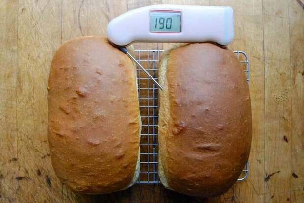 Термометр поможет точно определить готовность хлеба. /Фото: kingarthurbaking.com