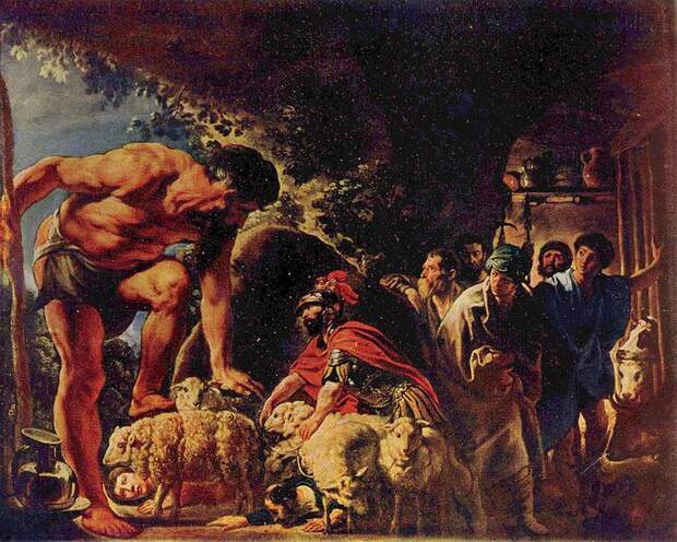 Jakob Jordaens. Спасение Одиссея и его спутников от циклопа Полифема 